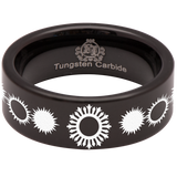 Sunburst Tungsten Carbide Ring
