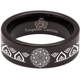 Mandala Tungsten Carbide Ring