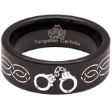 Handcuff Tungsten Carbide Ring