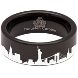 New York Skyline Tungsten Carbide Ring