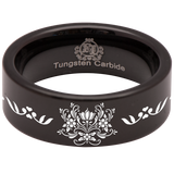 Rosemaling Tungsten Carbide Ring