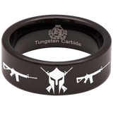 Molon Labe Rifle Tungsten Carbide Ring