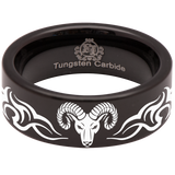 Ram Bull Tungsten Carbide Ring
