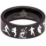 Rugby Tungsten Carbide Ring