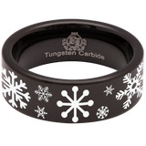Snowflake Tungsten Carbide Ring