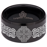 Celtic Cross Knot Shield Tungsten Carbide Ring