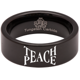 Peace Tungsten Carbide Ring