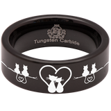 Kitty Lovers Tungsten Carbide Ring