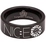 Smile and Be Nice Tungsten Carbide Ring