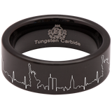 New York Heartbeat Tungsten Carbide Ring