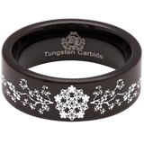Cherry Blossom Tungsten Carbide Ring