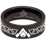 Triangle Tungsten Carbide Ring