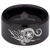 Dragon Pentagram Tungsten Carbide Ring