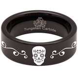 Sugar Skull Tungsten Carbide Ring