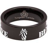 Home of the Free Because of the Brave Tungsten Carbide Ring