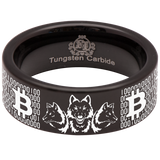 Friends of Irony FOI Wolf Pack Crypto Tungsten Carbide Ring