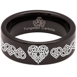 Celtic Heart Tungsten Carbide Ring