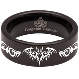 Tribal Bat Tungsten Carbide Ring
