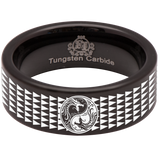 Dragon Yin Yang Tungsten Carbide Ring