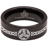 Triple Horse Celtic Tungsten Carbide Ring