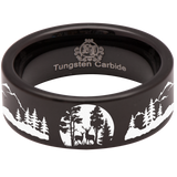 Nature Landscape Tungsten Carbide Ring