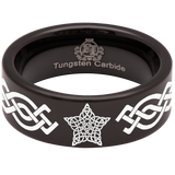 Celtic Star Tungsten Carbide Ring