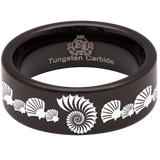 Seashell Tungsten Carbide Ring