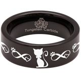 Mr. Cat Couple Tungsten Carbide Ring