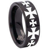 Malta Cross Tungsten Carbide Ring