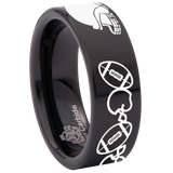 Football Tungsten Carbide Ring