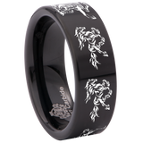 Flaming Horse Tungsten Carbide Ring