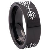 Vegvisir Compass Tungsten Carbide Ring