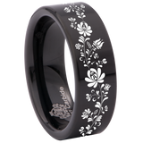 Flower Tungsten Carbide Ring