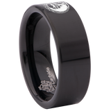 Celtic Knot Dragon Yin Yang Tungsten Carbide Ring