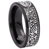Polynesian Tungsten Carbide Ring