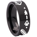 Devoted Wolf Tungsten Carbide Ring