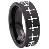 Jerusalem Cross Tungsten Carbide Ring