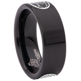 Celestial Sun and Moon Tungsten Carbide Ring