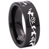 Butterfly Swirls Tungsten Carbide Ring