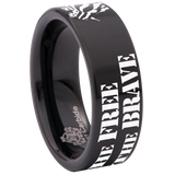 Home of the Free Because of the Brave Tungsten Carbide Ring