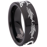 Tribal Shark Tungsten Carbide Ring