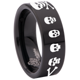 Crossbones Tungsten Carbide Ring