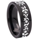 Hibiscus Tungsten Carbide Ring