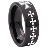 Iron Cross Tungsten Carbide Ring