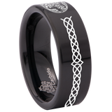 Triple Horse Celtic Tungsten Carbide Ring