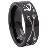 Deer and Arrows Tungsten Carbide Ring