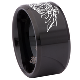 Dragon Pentagram Tungsten Carbide Ring