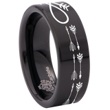 Infinity Arrow Tungsten Carbide Ring