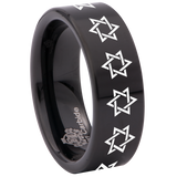 Star of David Tungsten Carbide Ring