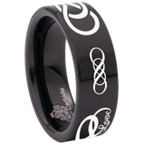 Double Infinity Tungsten Carbide Ring